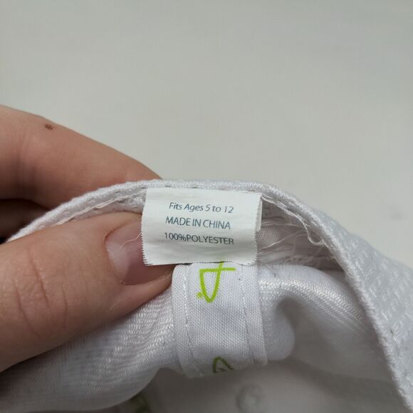 Garb Girl's Strapback Hat White Size Ages 5-12 Embroidered Golf Logo - Picture 9 of 9